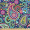 Ambesonne Navy and Blush Fabric by the Yard, Old Fashioned Eastern Floral Paisley Motif Vintage Oriental Elements, Decorative Fabric for Upholstery and Home Accents, 1 Yard, Pink Blue Yellow